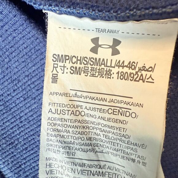 Under Armour Gore Windstopper Quarter Zip Sweater Men’s Small Blue Gray - Picture 5 of 8